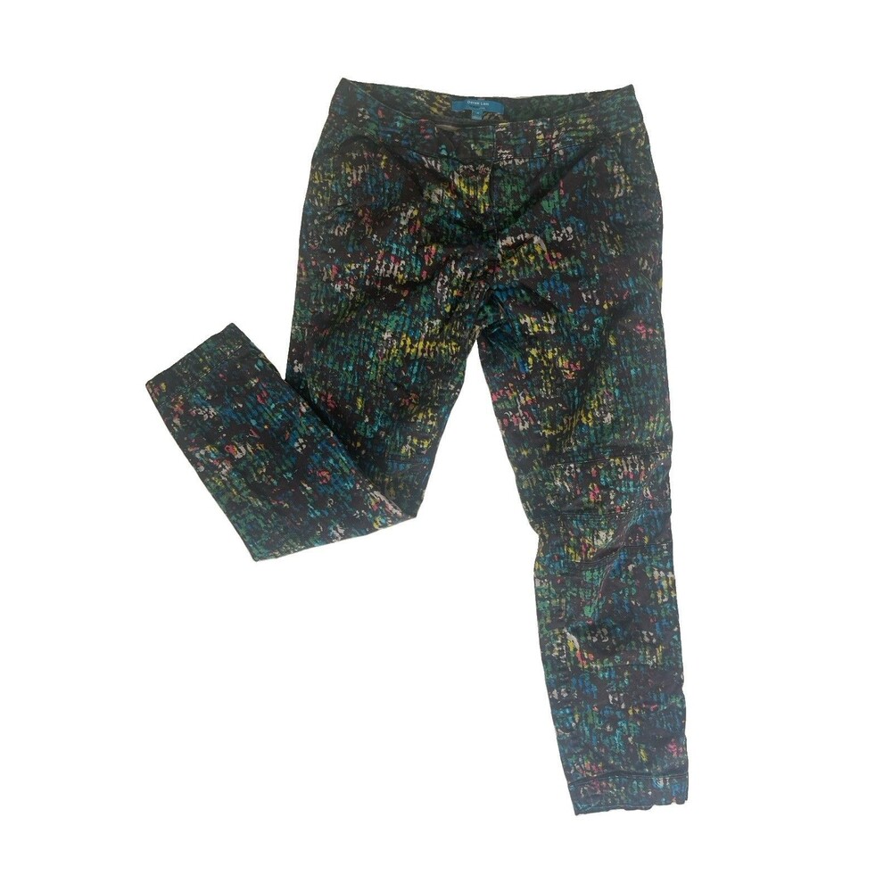 Derek Lam DesigNation Rio Crop Capri Pants Size 4 Nightshade Multicolor Abstract